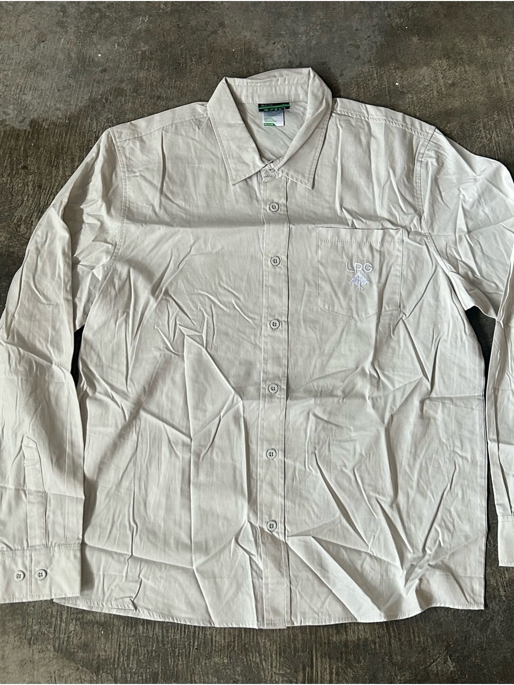 LRG Men's Button-Down Shirt in Light Gray